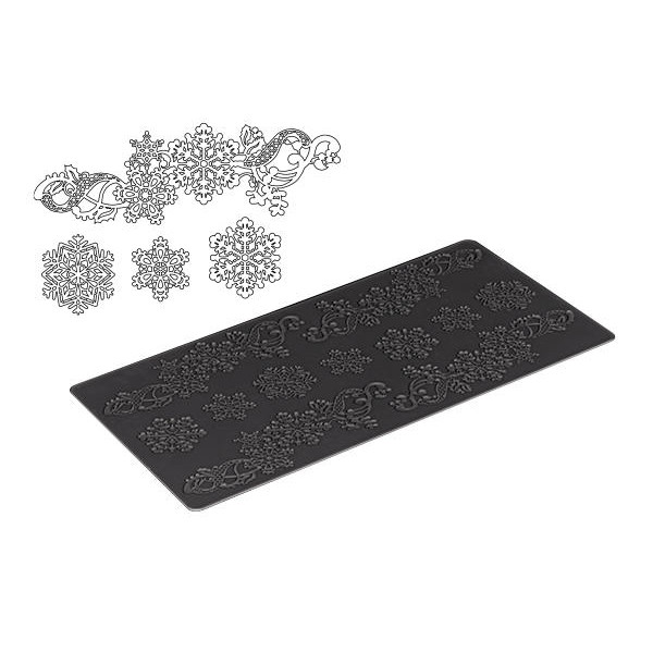 Силиконовый коврик , TRD 18 Snowflakes, 33.098.20.0196, Silikomart