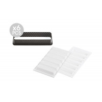 Formă de silicon dreptunghiulară,Kit tarte ring RECTANGULAR 120X35mm, 25.276.87.0065 , Silikomart