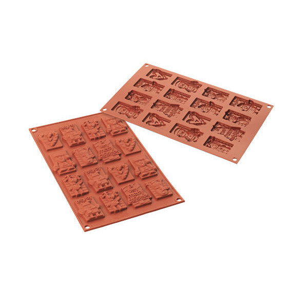 Силиконовая форма, SF146 Xmas Choco Tags, 36.146.00.0060, Silikomart