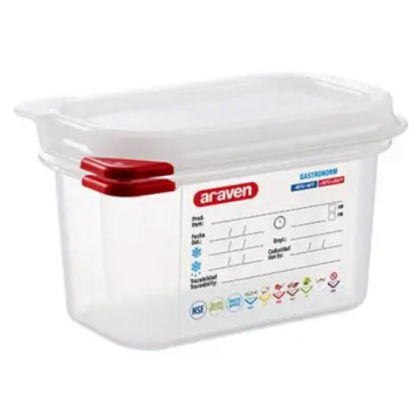 Контейнер PP с крышкой GN 1/9-100 (1 л), 03021, Araven