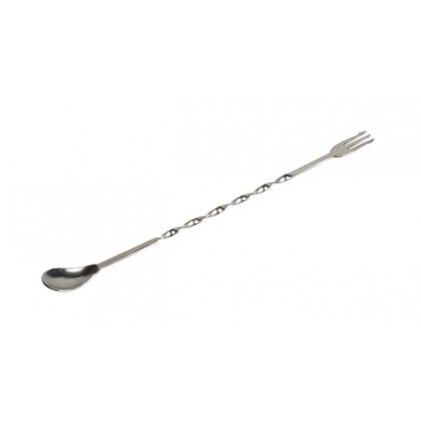 Барная ложка 29.5 cm. cu furculita Bar Supply