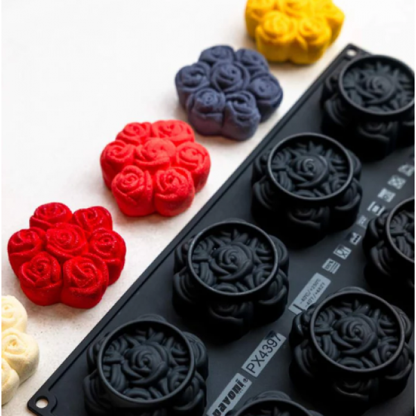 Forma din silicon Bouquet de roses Ø mm 80×35 mm, 100 ml, PX4397S, Pavoni