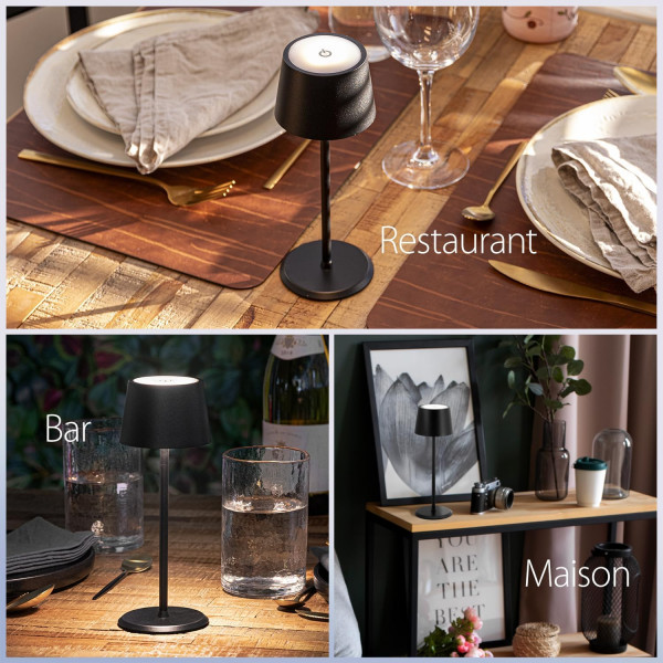 Lampă de masă LED Monte Carlo Micro, neagră